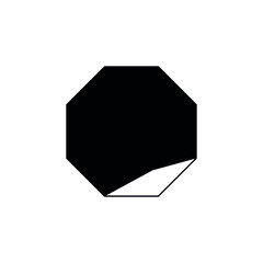 black and white octagon logo