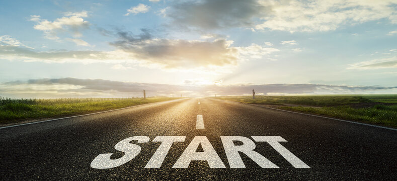 Start Neuanfang Ziel Weg