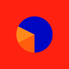 symbol of a statistical circle editable vector