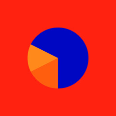 Fototapeta premium symbol of a statistical circle editable vector