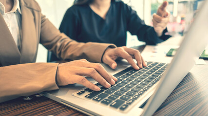 Fototapeta premium Business browsing on digital device with Wireless network and Connection digital technology communication
