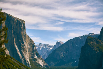 El Capitan and Half Dome in Yosemite Valley