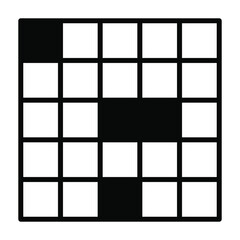 crossword icons. crossword symbol vector elements for infographic web.