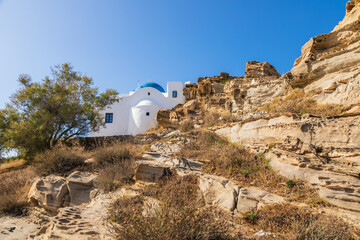 View of the Monastery of Saint John of Deti, Paros Island, Greece.