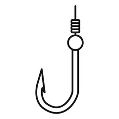 Fishing hook icons. Fishing hook symbol vector elements for infographic web.