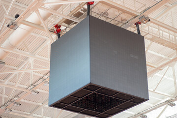 Multy media translation cube in sport object