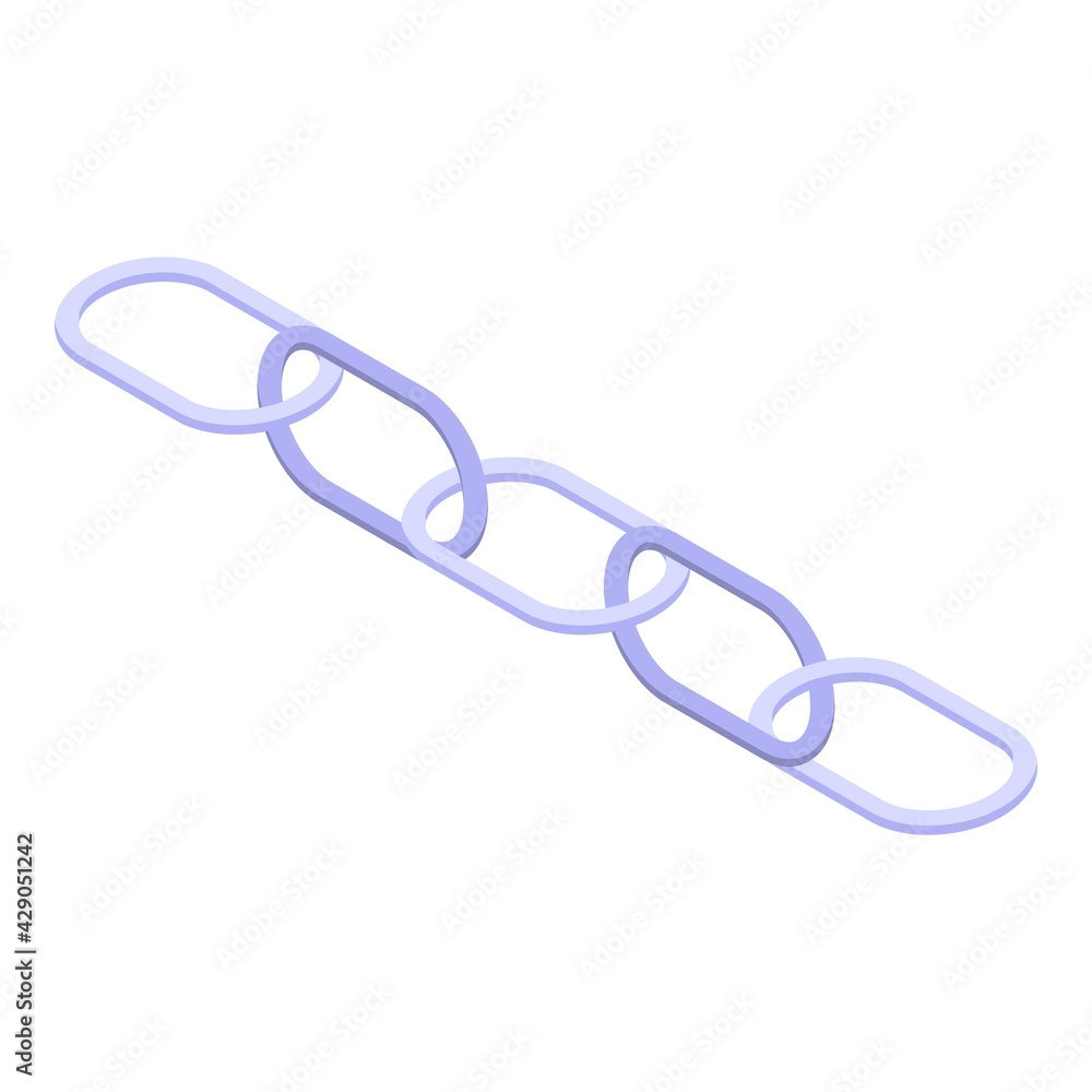 Poster lock chain link icon. isometric of lock chain link vector icon for web design isolated on white back