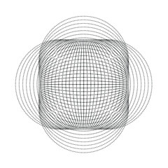 Halftone dots in circle form. round logo . vector dotted frame . design element