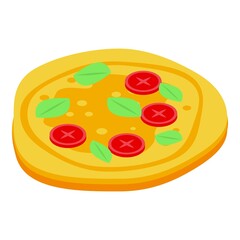Pita bread vegetables icon. Isometric of Pita bread vegetables vector icon for web design isolated on white background