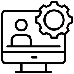 An outline design, icon of profile setting