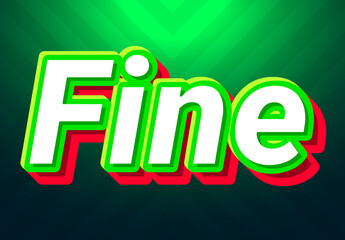 3D Red and Green Text Effect
