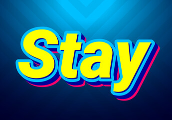 Bold Blue and Yellow Text Effect