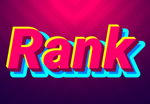 Red Text Effect with Blue Shadow