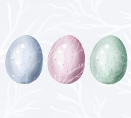 Happy Easter bright colourful eggs 