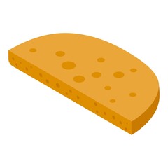 Half pita bread icon. Isometric of Half pita bread vector icon for web design isolated on white background