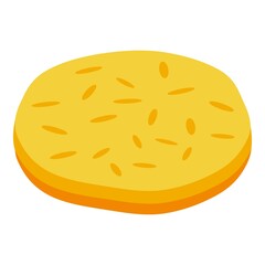 Soft pita bread icon. Isometric of Soft pita bread vector icon for web design isolated on white background