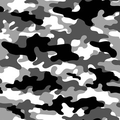 grey Camouflage military seamless vector pattern for clothing, fabric prints. modern.