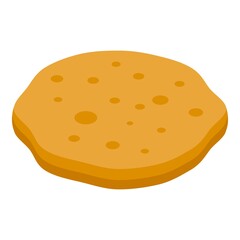 Hot pita bread icon. Isometric of Hot pita bread vector icon for web design isolated on white background