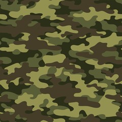Fototapeta premium green army camouflage vector seamless print