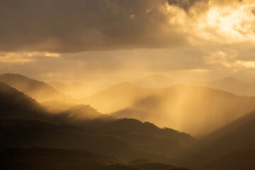 sunrise in the mountains