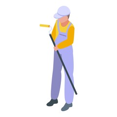 Fototapeta premium Construction contribute work icon. Isometric of Construction contribute work vector icon for web design isolated on white background