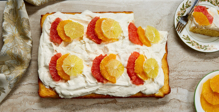 Citrus sheet cake