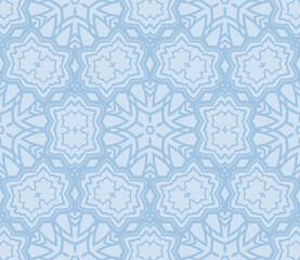 Abstract colorful doodle flower seamless pattern. Floral background. Mosaic, tile of thin line ornament.