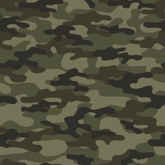 military green camouflage. vector seamless print. army camouflage for clothing or printing