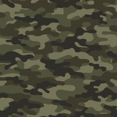 Fototapeta premium green military camouflage. vector seamless print. army camouflage for clothing or printing