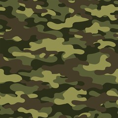 Camouflage green seamless pattern.Military camo.Army background.Print on clothing.Modern design