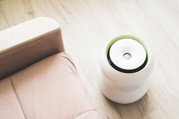 air purifier and air humidifier in the room