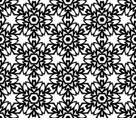 Abstract colorful doodle flower seamless pattern. Floral background. Mosaic, tile of thin line ornament.