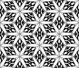 Abstract colorful doodle flower seamless pattern. Floral background. Mosaic, tile of thin line ornament.