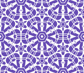 Abstract thin line curly seamless pattern. Linear ornamental geometric background. Wrapping paper.            