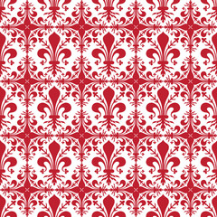 Pattern background with red florentine lily - 429059298