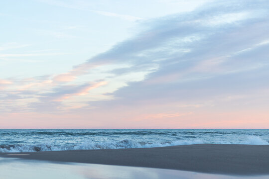 Atardecer en la playa.
