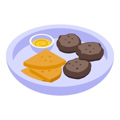 Breakfast falafel icon. Isometric of Breakfast falafel vector icon for web design isolated on white background