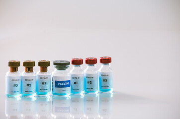 Different covid 19 vaccine bottles