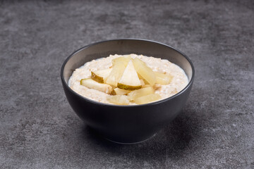 Oat in the black bowl