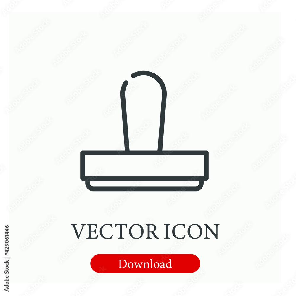 Poster paper work vector icon. editable stroke. linear style sign for use on web design and mobile apps, lo