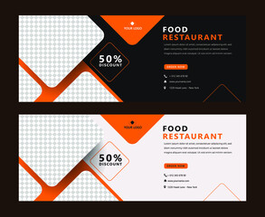 set of horizontal web banners with triangular shapes for a photo. Universal template for a website with text, buttons, and transparent elements. 