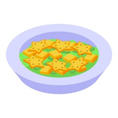 Organic fruit salad icon. Isometric of Organic fruit salad vector icon for web design isolated on white background