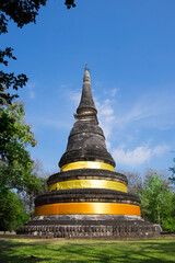 Ancient pagoda in  Buddhist temple.