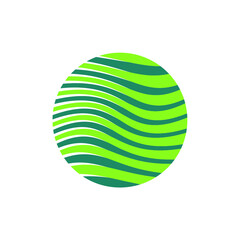 curved lines texture green organic color