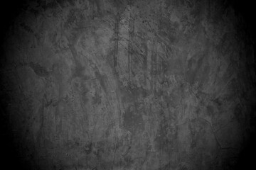 Old wall texture cement dark black gray  background abstract grey color design are light with white gradient background.