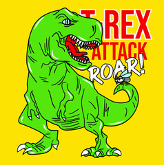 DINOSAURIO REX ATACANDO INSECTO 