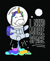 UNICORNIO ASTRONAUTA © D GRAPHIC
