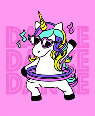 UNICORNIO BAILANDO HULA HULA