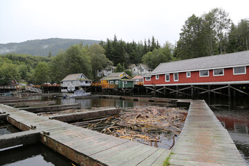 Telegraph Cove, Kanada, 30. September, Ansichten von der Kleinstadt Telegraph Cove