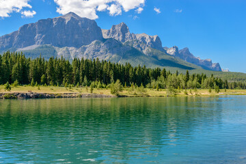 Majestic mountain lake in Canada.